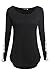 FINEJO Casual Women Long Sleeve Lace Irregular Hem Blouse Tops