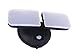 eLEDing 180-Degree Solar Powered AI-Smart Motion Activated All-Night Continues Illuminating Dual Head 10W/1200LM LED Flood Light (Black)