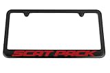 Dodge SCAT PACK License Plate Frame - Satin Black - Challenger Charger - More Colors Available (Red)