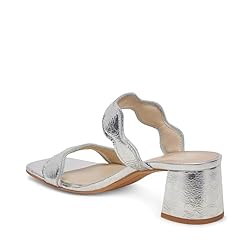 Dolce Vita Women's ILVA MID Heeled Sandal, Silver
