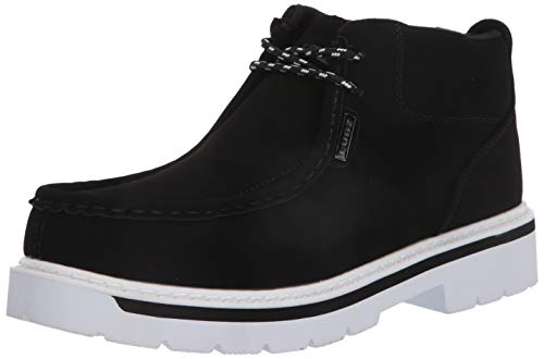 Lugz Men's Strutt LX Chukka Boot, Black/White, 9 D US