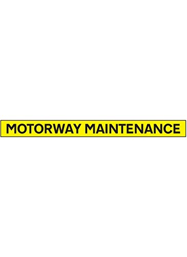Caledonia Signs 56521 Motorway Maintenance Reflective Magnetic Sign, 1300 mm x 100 mm