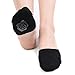 Flammi 6 Pairs Women’s Toe Toppers Liner Socks Cotton Half Socks No Show w/Non-Skid Bottom for Mules (3 Beige+3 Black, Shoe Size 6-8.5 US)