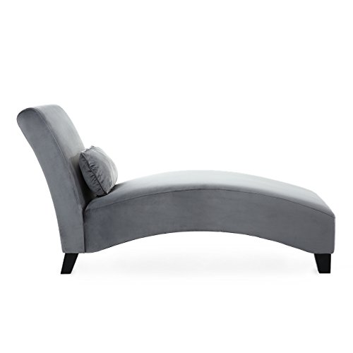BELLEZE Modern Classic Chaise Lounge Accent Chair Curved Seat
