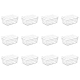 Sterilite 16 Qt Storage Box, Stackable Bin with