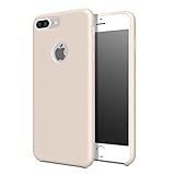 For iPhone 7 Plus Case - MoKo Slim Shockproof Liquid Silicone Gel Rubber Protective Case Soft Touch Back Cover for Apple iPhone 7 Plus 2016, Pink Sand