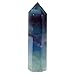 CrystalTears Fluorite Healing Crystal Wands Set Faceted Prism Gemstone Point Wand Carved Reiki Healing Stone with Box Gift for Christmas