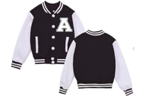 NICNZQI Kids Varsity Jacket Girls Bomber Jacket Baseball Jacket for Boys with Pocket Coat
