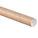 Aviditi RetailSource P2018K-6 Kraft Mailing Tubes with Caps, 2-Inch by 18-Inch (6 Tubes)