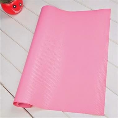 JINDIN Kitchen Shelf Liner Refrigerator Mat Can Be Cut Table Dining Anti-fouling Pad Drawer Wardrobe Cabinet Cover Roll Size 17 Inch Wide 59 Inch Long Pink