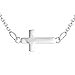 Small Sideways Cross Necklace 925 Sterling Silver