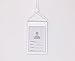 AKOAK Vertical Style Aluminum Alloy Metal ID Badge Holder ID Card Holder/w White Elastic Adjustable Neck Lanyard（Silver）