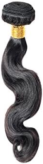 abHair 16 Inch 1 Bundle Brazilian Virgin Human Hair, Body Wave, 80g/bundle, Genuine 6A Human Hair Weave Raw Unprocessed, Natural Black Color