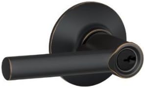 Schlage F80BRW716 Aged Bronze Keyed Entry Broadway Single Cylinder Storeroom Door Lever Set from the F-Series