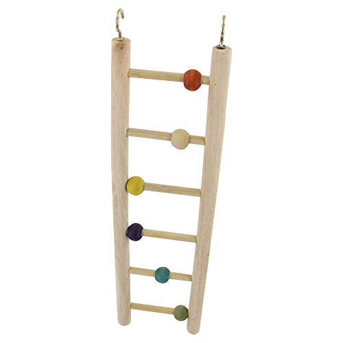 image for YINGGE Wooden Bird Ladder Toy, Parrot Climbing Hanging Ladders Perches