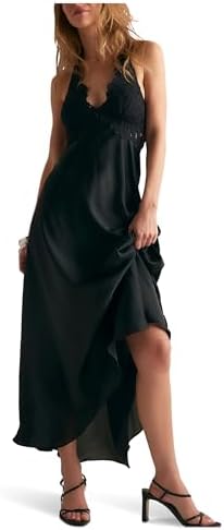 adella maxi slip lace dress Free People ADELLA MAXI SLIP DRESS Red Rose Lace Smocked Back