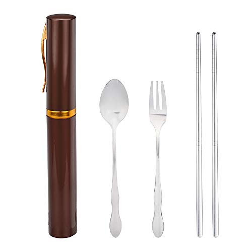 DATEWORK Portable Folding Travel Dinnerware Set Stainless Steel Tableware Camping Tools