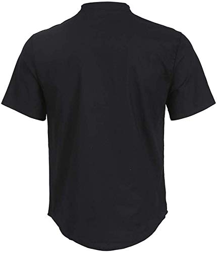 Loalirando-Camicia-da-Uomo-Manica-Corta-Camicia-Uomo-Slim-Fit-Magliette-Uomo-Tinta-Unita-Cotone-LinoM-3XL