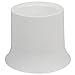 Home Basics Plastic Toilet Brush with Compact Holder, for Bathroom Storage - Sturdy, Deep Cleaning, White