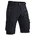 Hiauspor Men's Hiking Cargo Shorts Quick Dry Athletic Shorts with Elastic Waist for Fishing Golf Casual
