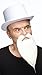 Mustaches Self Adhesive Fake Beard, Novelty, Philosopher False Facial Hair, Costume Accessory for Adults, White Color