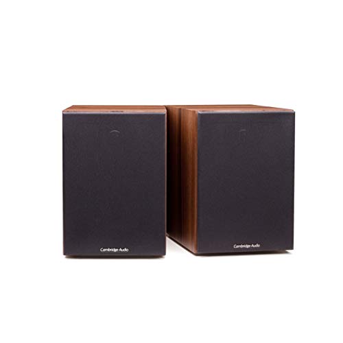 Cambridge Audio SX50 Bookshelf Speaker | 100 Watt Home Theater Compact Speakers | Pair (Dark Walnut)