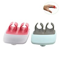 KeepingcooX 2 Pack Palm Peeler, Hand Vegetable Peeler, Finger Grips Comfortable to Peel Potato & Carrot & Cucumber, 18/10 Stainless Steel, Random Two Different Colors to Brighten Your Kitchen
