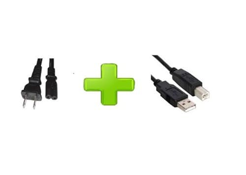 Canon PIXMA MP470 480 490 500 Printers Power Cord +USB Cable Cord