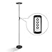 LED Torchiere Floor Lamp 20W with Super Bright Light,Adjustable Tall Standing Pole Light, Remote Control Uplight Floor Lamp for Reading, Living Room, Bedroom, Office (Black)