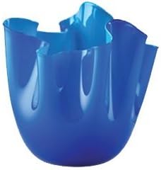 Venini Medium Handkerchief Vase 24 cm Two-Tone Sapphire Horizon