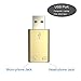 AllEasy USB Sound Card Audio Adapter USB External Stereo Sound Adapter Headphone Microphone Adapter for PC Computer - Gold