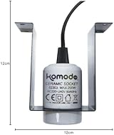 Komodo Ceramic Lamp Fixture and Mounting Bracket for Reptile Enclosures view 4