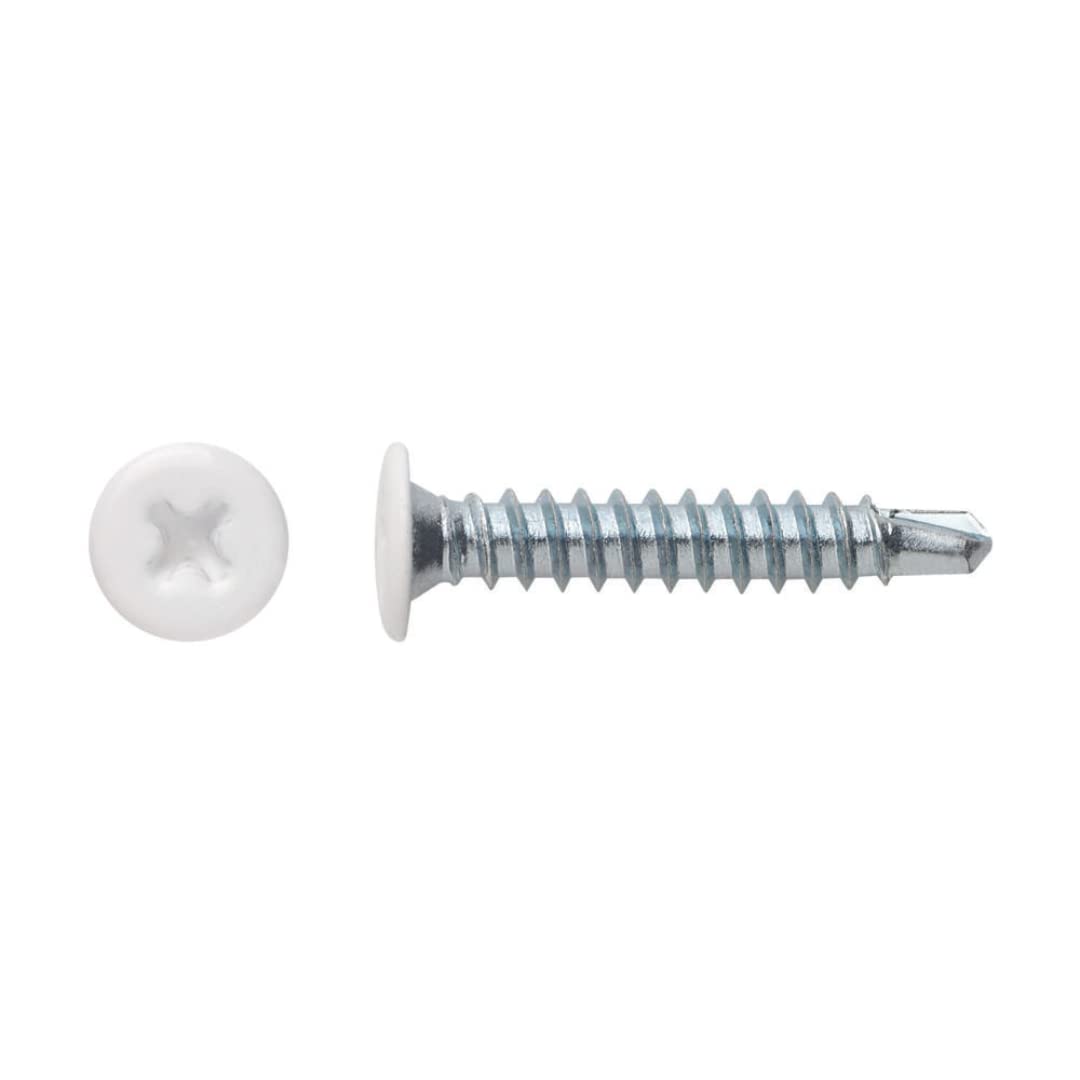 Index Fixing Systems BCP CB – Pack of 500 Screws Phillips Head extraplana and Footprint autotaladrantes Plated Coating (4.2 x 14 mm White
