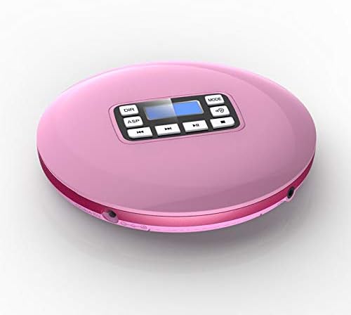 YMJJ Portable CD Player Compact Disc CD Player with Headphones Jack Shockproof Protection Small CD Walkman Players with LCD Display,Pink