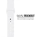 FanTEK Soft Silicone Sport Style Replacement iwatch Strap for Apple Wrist Watch 42mm Models - Small/Medium - White