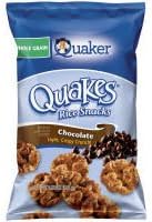 Quaker Quakes Chocolate Rice Snacks, 4 OZ (Pack of 12)