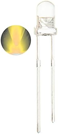 100pcs Ultra Bright 3mm Clear Lens LED Light Emitting Diode Lamp Warm White Round Transparent