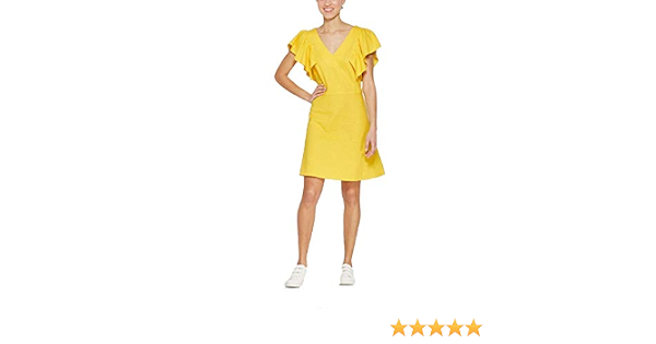 Ruffle Sleeve Shift Dress 