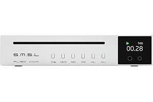 S.M.S.L SMSL PL150 CD Player,Compatible with Standard and Mini CDs,MP3 CD.Supports RCA,3.5mm and 4.4mm Headphones,Fiber Optic,Coaxial Output interface,CS43198 Decoding Chip,Auitable for Laptops and Computers.