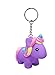 Squeeze and Poop Glittered Poop Mini Unicorn Toy Figure Keychain - 1 Randomly Selected