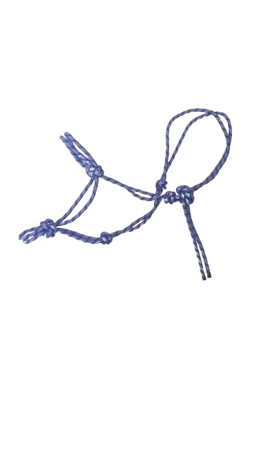 Cwell Equine Rope Halter/Headcollar Natural Horsemanship/Parelli ONE SIZE FITS F/C/P Premium Quality Blue/White