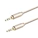 Aux Cable, CableCreatio 3.5mm Audio Stereo Cable 3.3 Feet, Aux 3.5 Audio Cord for iPhones, iPads, Samsung and other 3.5mm DC plug Port Device, 1 Meter, Gold Braided and Aluminum