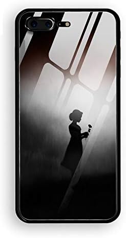 iPhone 7/8 Plus Case Ultra-Thin Shockproof Rubber Cover Compatible iPhone 7/8 Plus Dark Girl Tombstone Night Little Silhouette