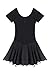 Arshiner Girls Ballet Leotard with Chiffon Tutu Skirt Dance Wear Short Sleeve Toddler Ballerina Outfit Dress