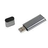 SpygearGadgets Voice Activated Professional Grade USB Flash Drive Spy Audio Recorder | HD 512Kbps Quality Audio | Time/Date Stamp | Premium Alloy Housing (Model VR80 - Dark Grey)