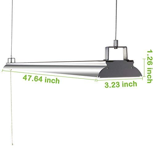 Hykolity 4FT 40W LED Shop Light with Pull Chain, 4200lm Hanging Garage