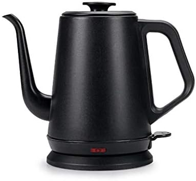 Tip-nosed Electric Kettle Stainless Steel Insulated Kettle, Automatic Power Off 1.0L Capacity FKYGDQ (Color : Black)