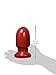 Doc Johnson American Bombshell - Shell Shock - Small - Vac-U-Lock and F Machine Compatible Dildo or Butt Plug - Cherry Bomb Red