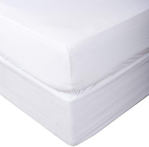 Solid 400 Thread Count '100% Egyptian Cotton Elegant Comfortable 1 PC Fitted (Bottom Sheet ONLY)Fit Upto 20" inches Deep Pocket (Cal-King , White).