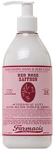 Hand &amp; Body Lotion Red Rose Saffron 12 Oz By Farmacie